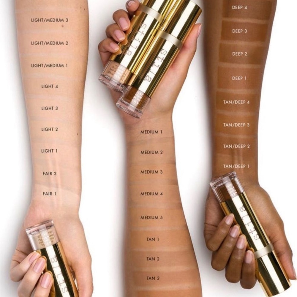 3/$15 Three Stila Hide & Chic Fluid Foundations Tan deep 3 (2) tan 4 (1) new - Picture 11 of 12